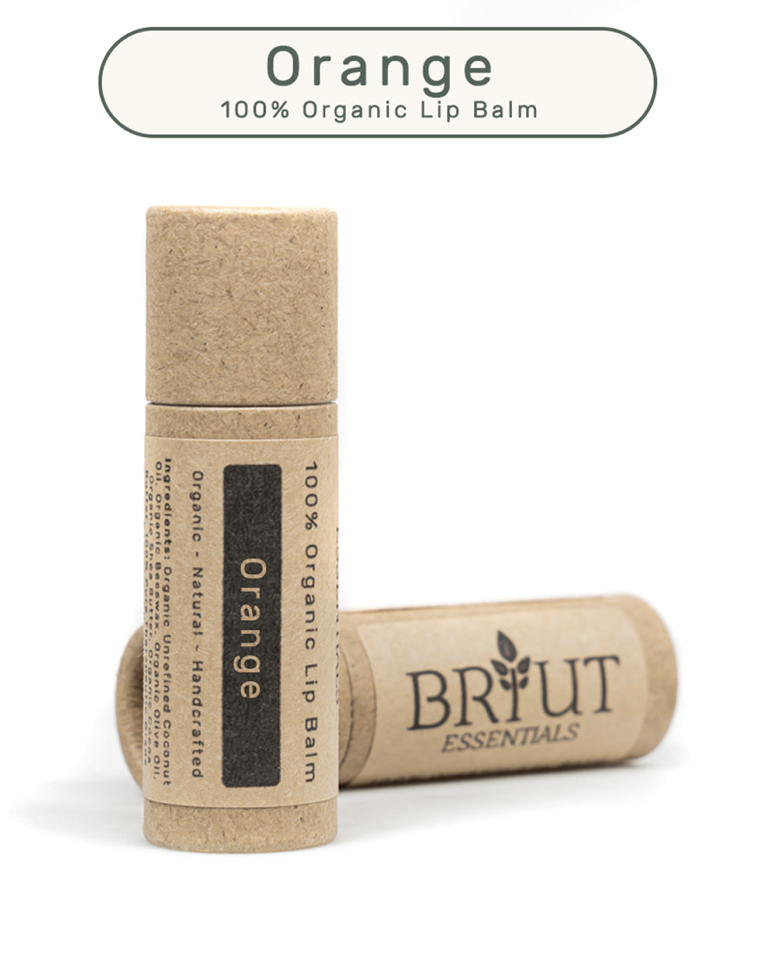 Organic ORANGE lip balm (100% sustainable)