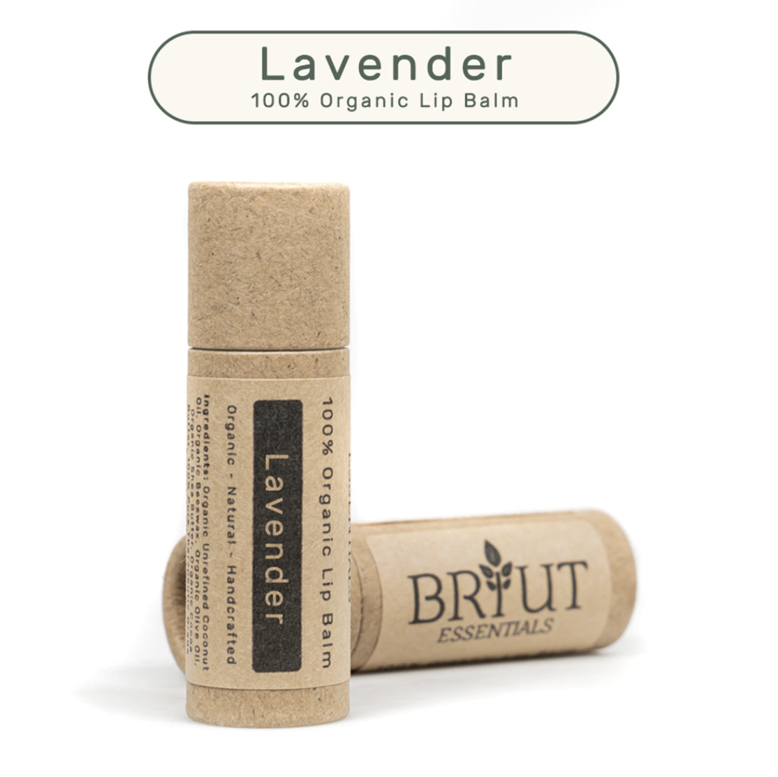 Organic LAVENDER lip balm (100% sustainable)